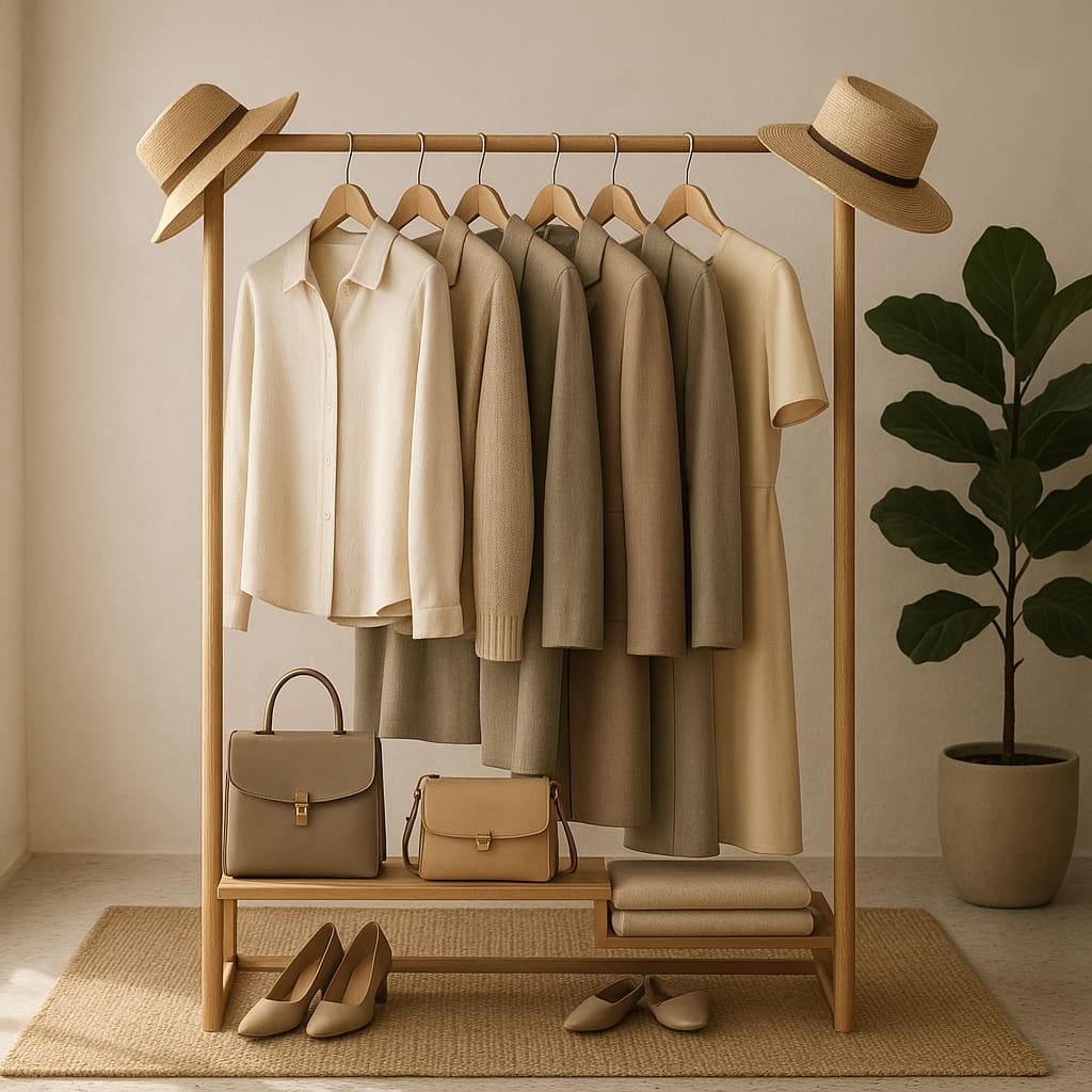 Abgestimmte Outfits auf einer Kleiderstange